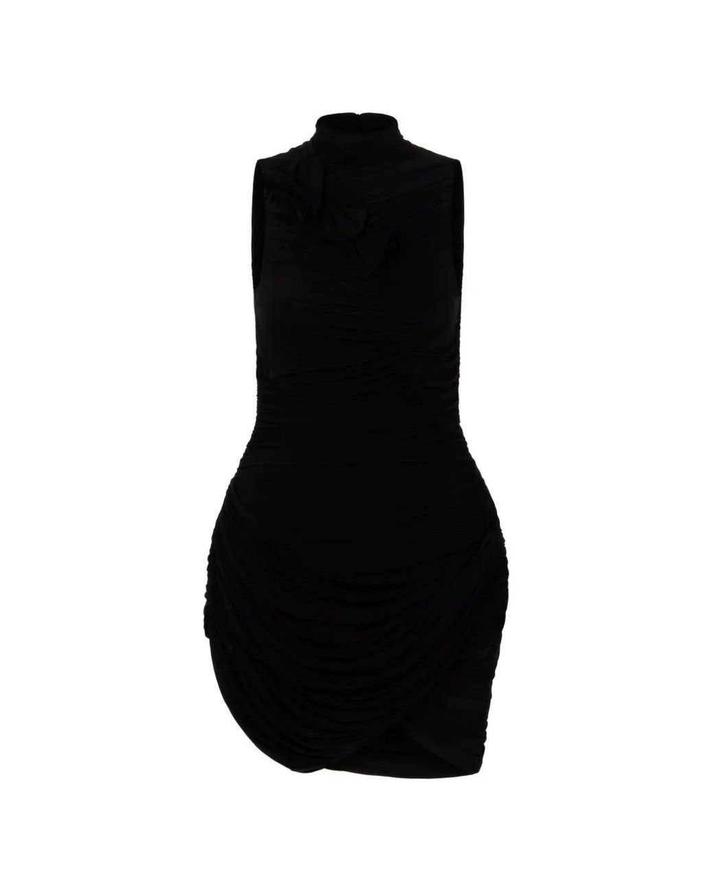 Magda Butrym Black Ruffled Mini Dress