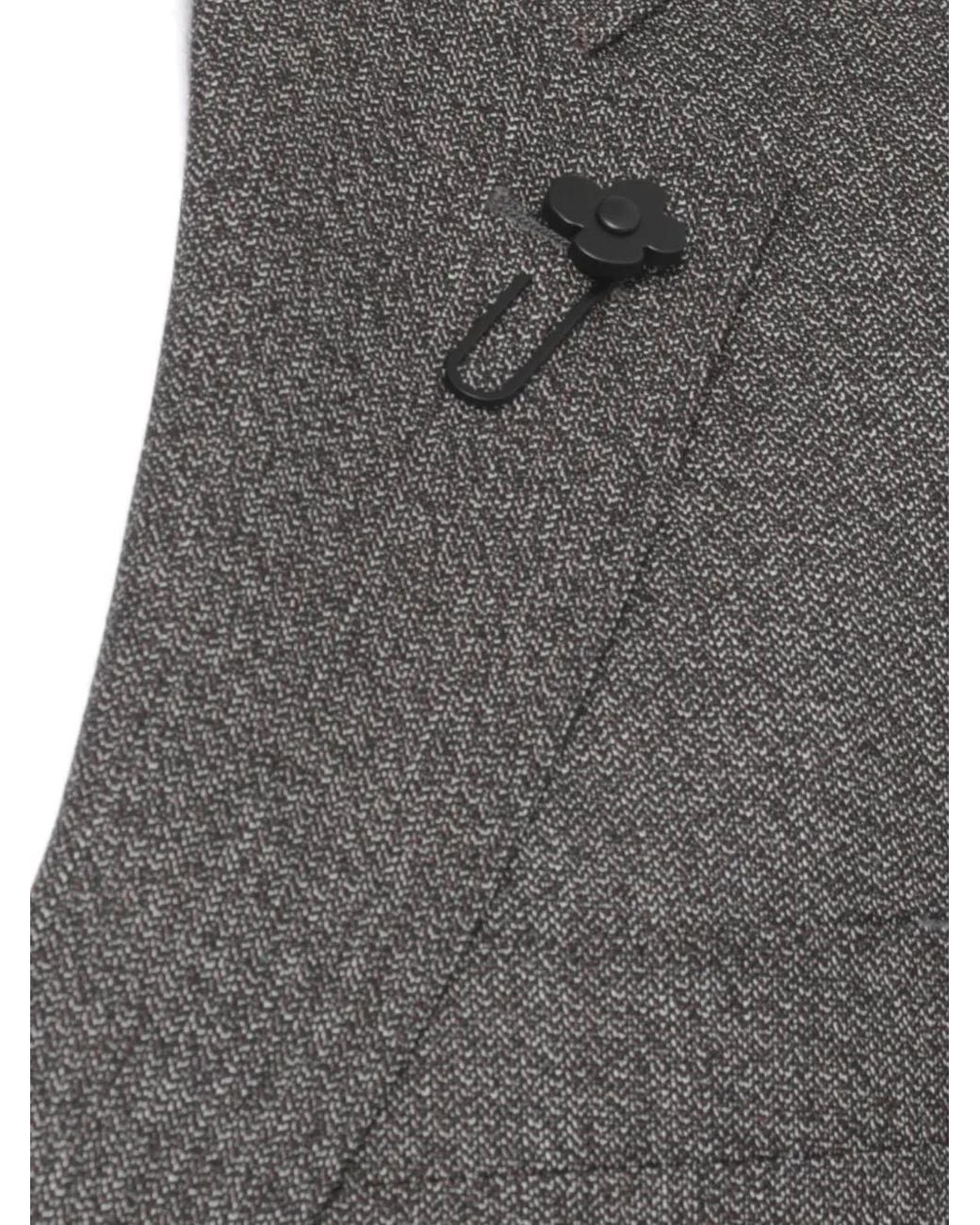 Lardini Gray Flower-Button Suit for men