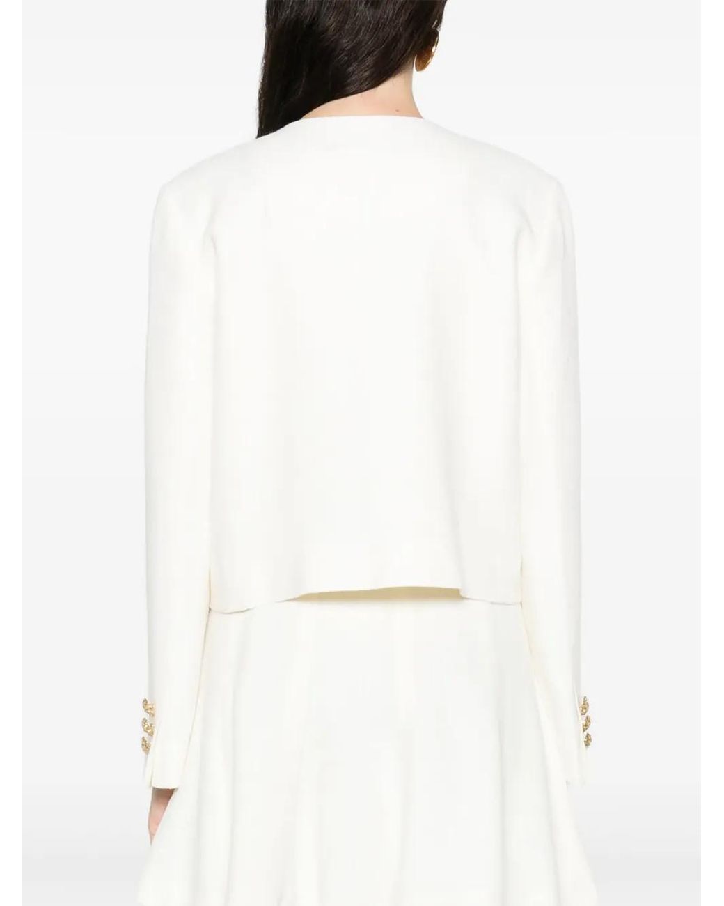 Occleus White Milan Fitted Jacket