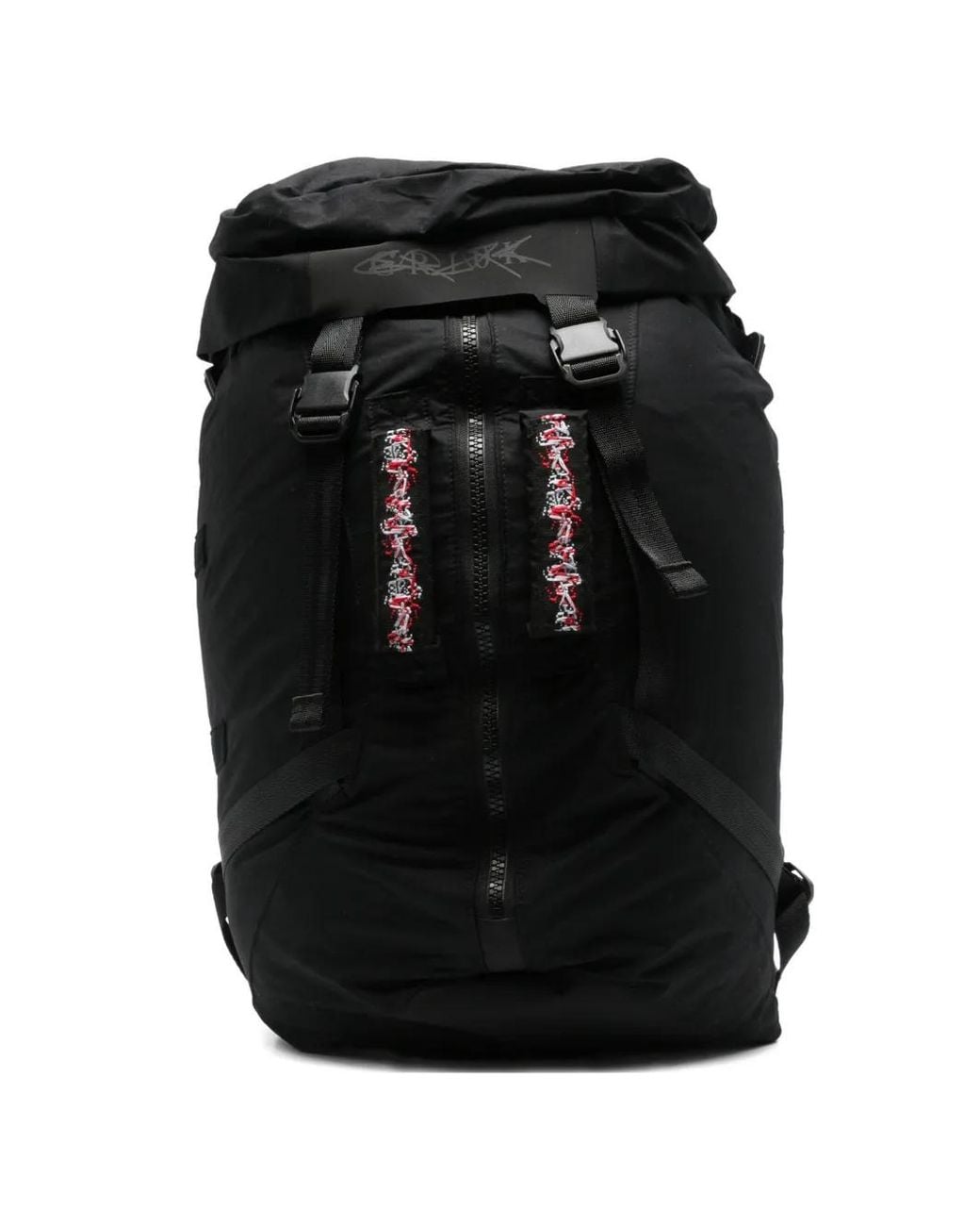 GR10K Black Waxed Zipped Backpack for men
