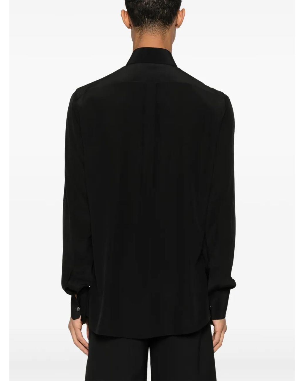 Dolce & Gabbana Black Striped Poplin Vanity Shirt for men