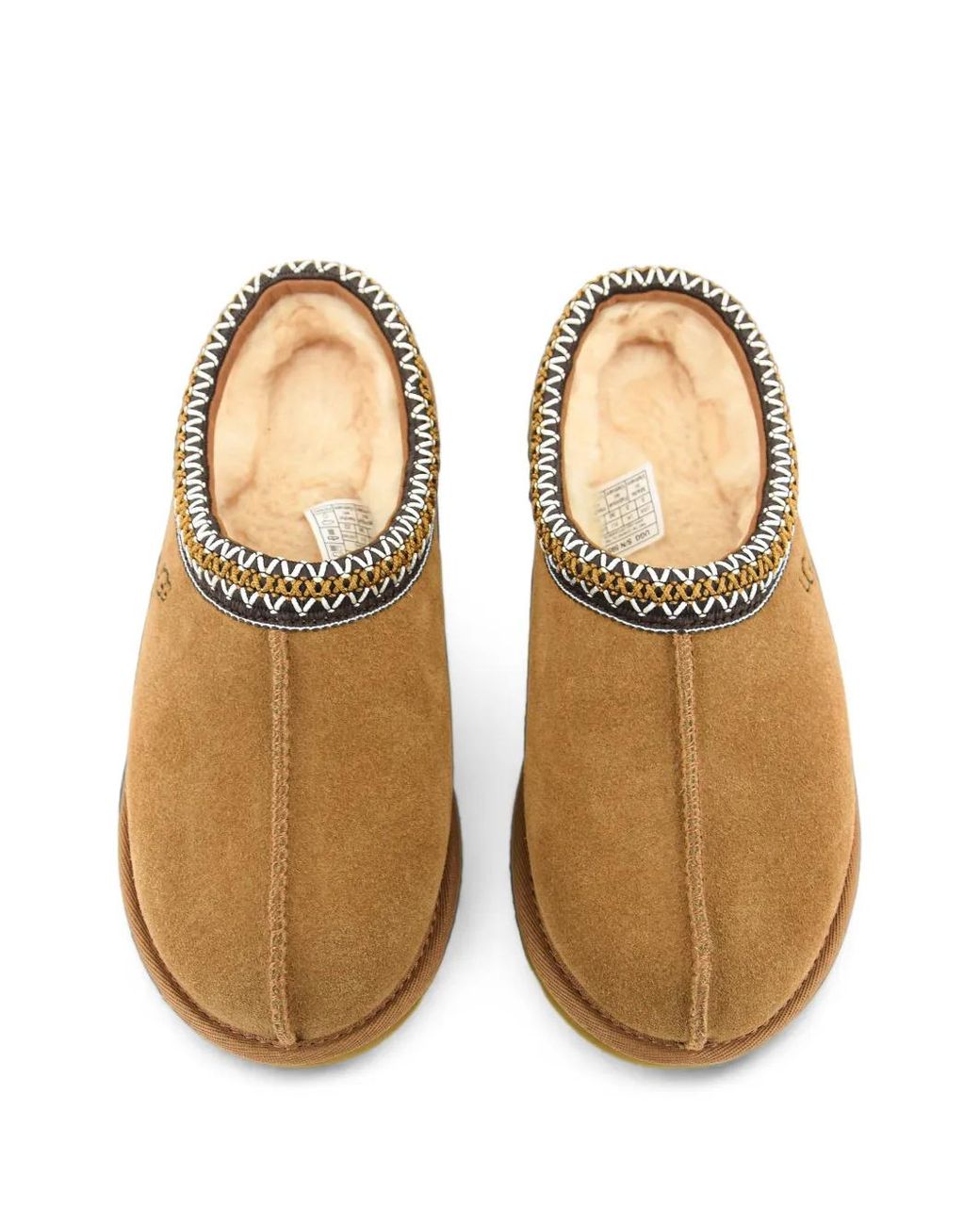 Ugg Brown Tasman Leather Flat Mules