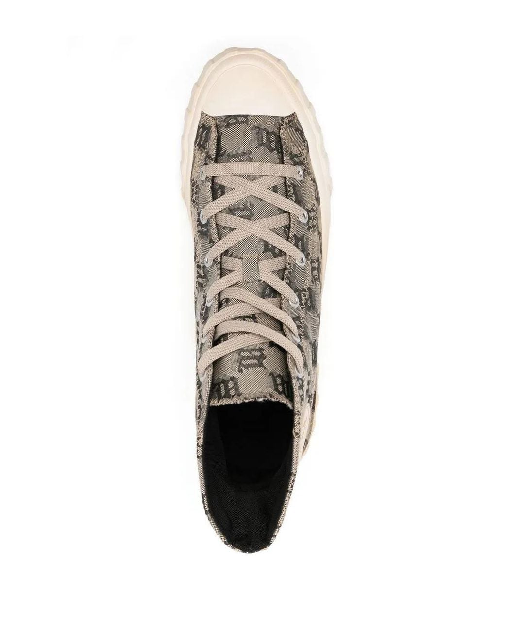 M I S B H V Natural Monogram High-Top Sneakers for men