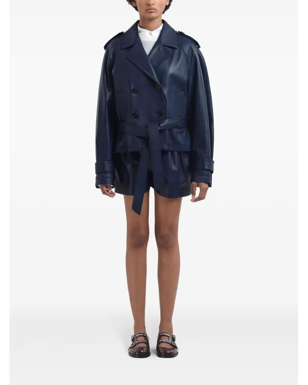 Marni Blue Double-Breasted Jacket