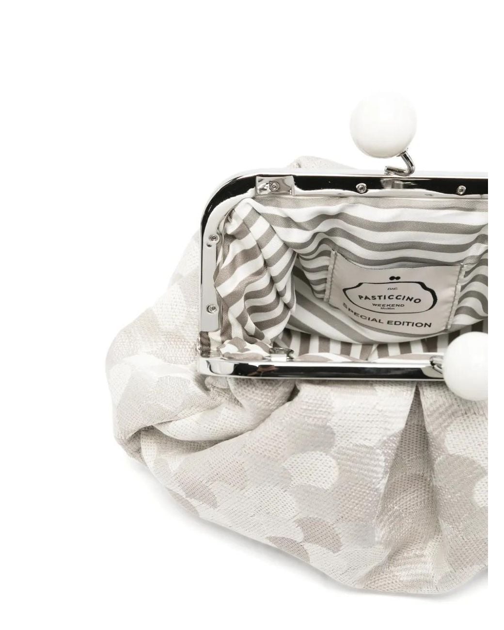 Weekend by Maxmara White Pasticcino Jacquard-Knit Shoulder Bag