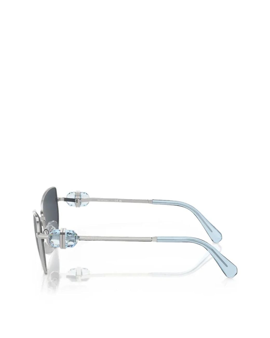 Swarovski Blue Crystal-Embellished Cat-Eye Sunglasses
