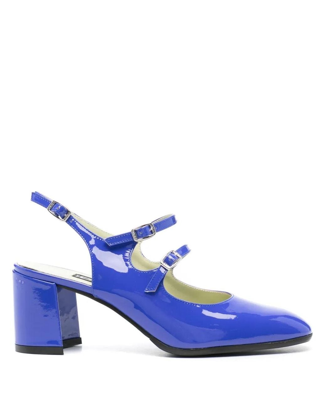 CAREL PARIS Blue 60Mm Banana Slingback Pumps