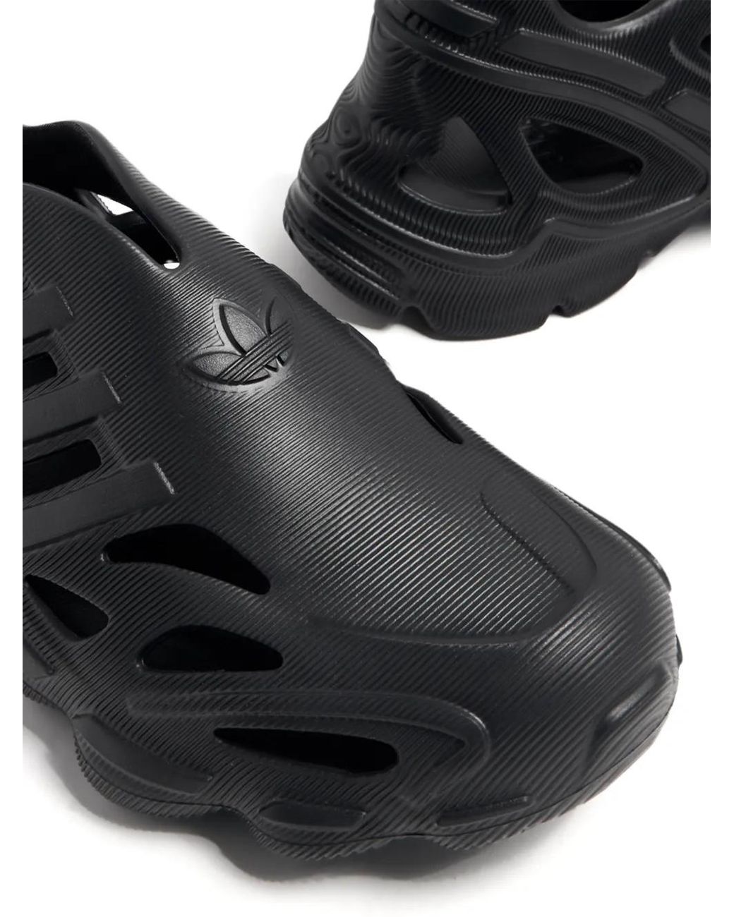 Adidas Black Adifom Supernova Logo-Embossed Sneakers
