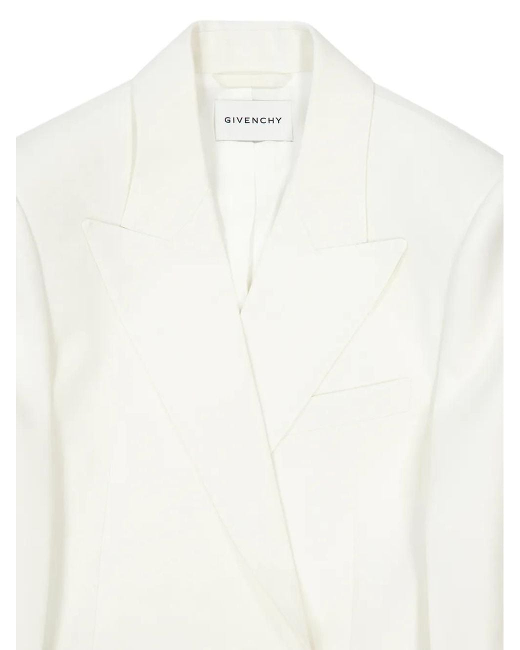 Givenchy White Double Breasted Tailored Jacket