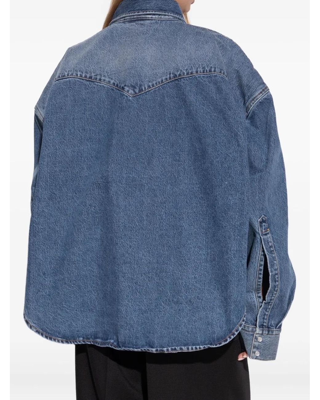 Vetements Blue Button-Fastening Denim Shirt