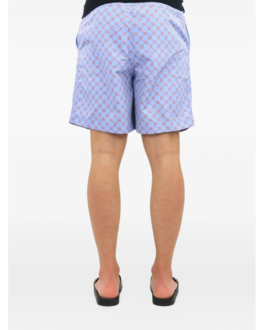 Daily Paper Blue Kali 2 Monogram-Print Shorts for men