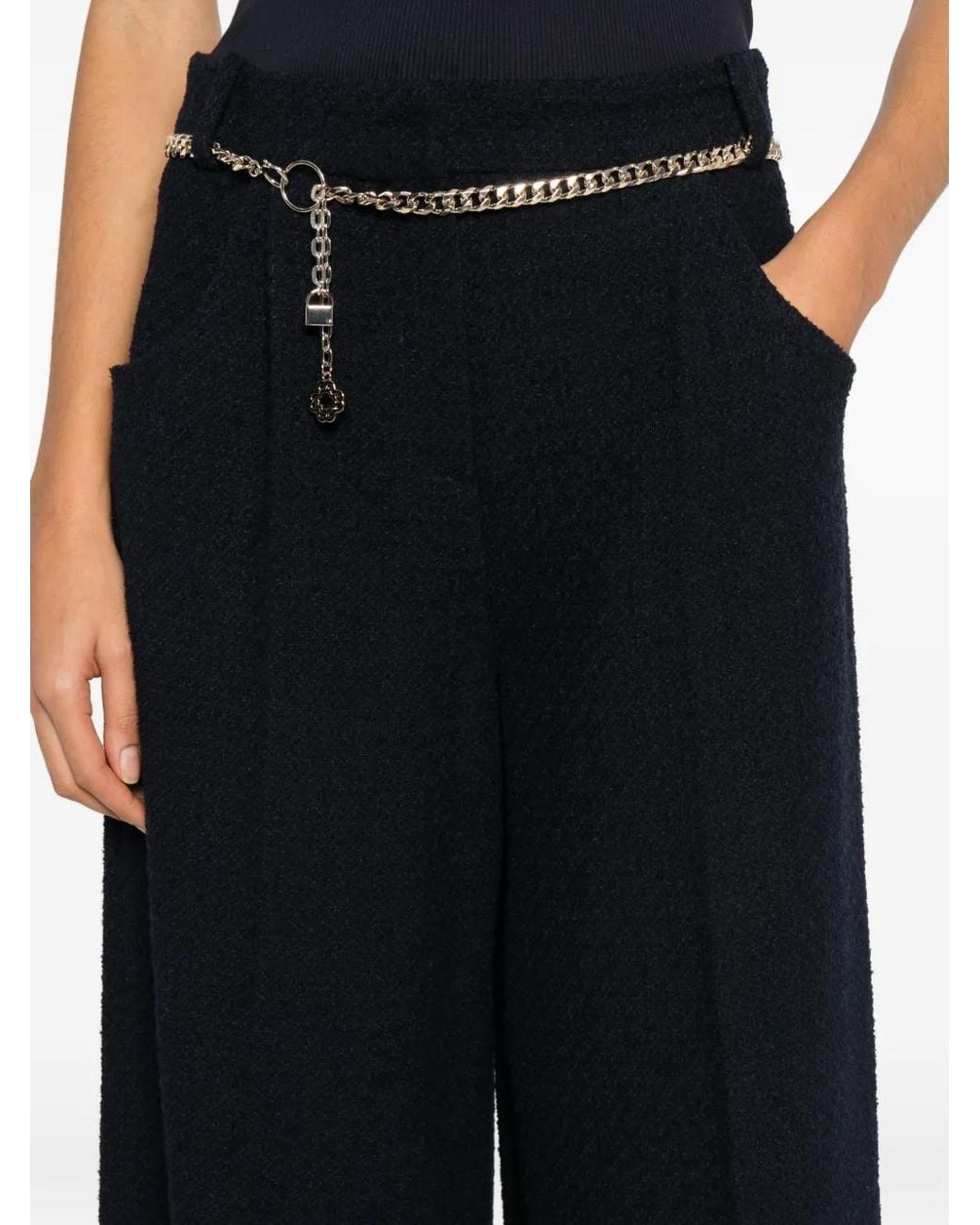 Maje Black Tweed Trousers