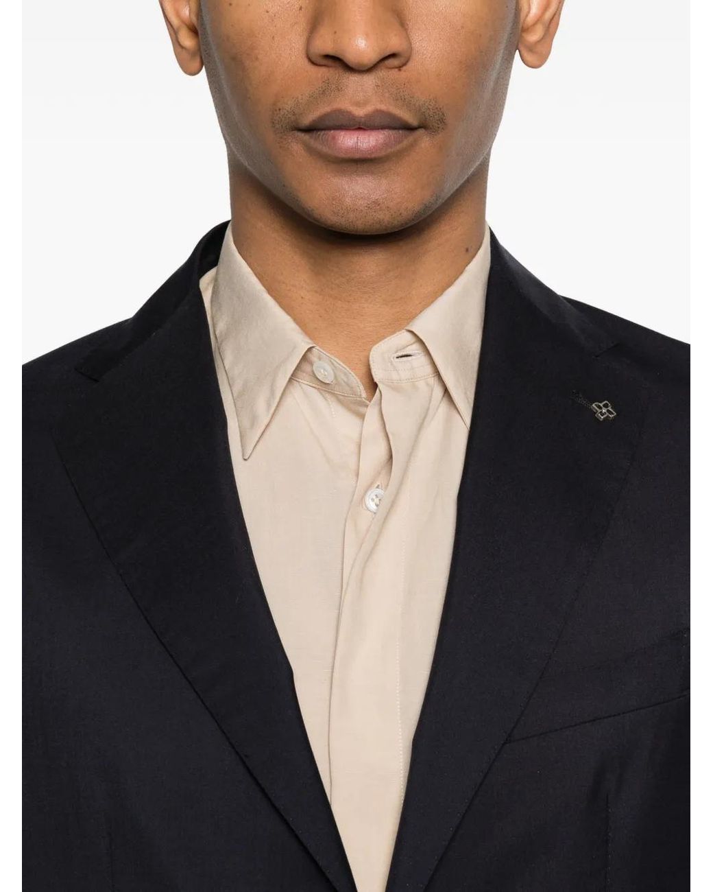 Tagliatore Blue Button Blazer for men