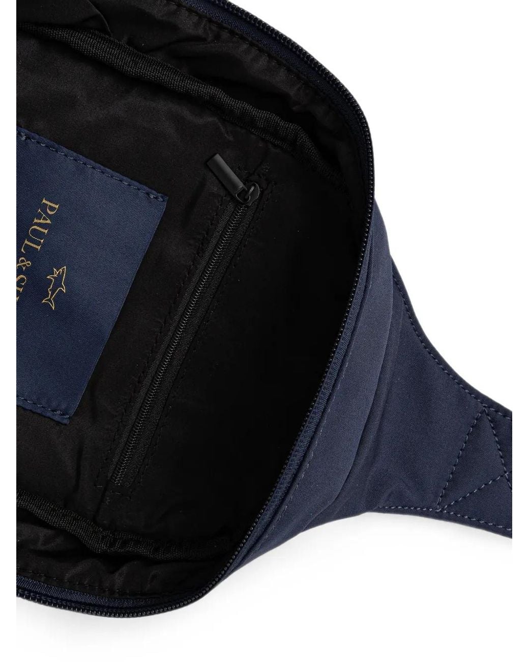 Paul & Shark Blue Logo-Patch Belt Bag for men