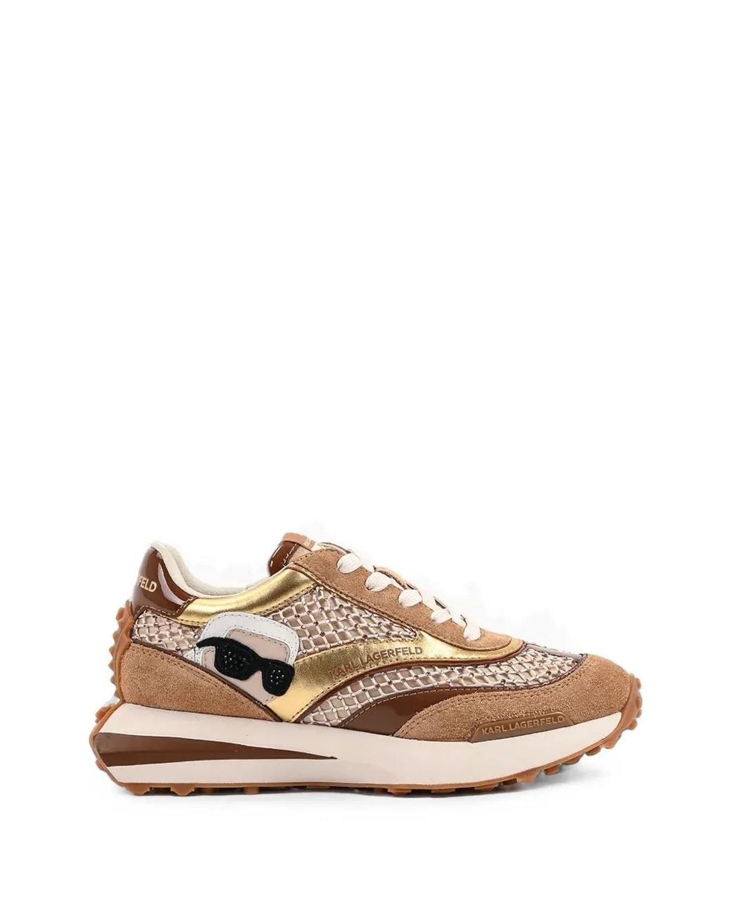 Karl Lagerfeld White Ikonik-Patch Panelled Sneakers