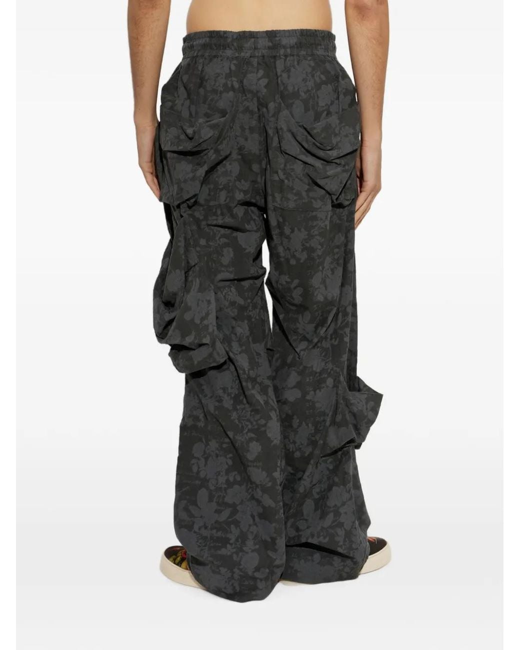 Vivienne Westwood Black Builder Floral-Print Trousers for men