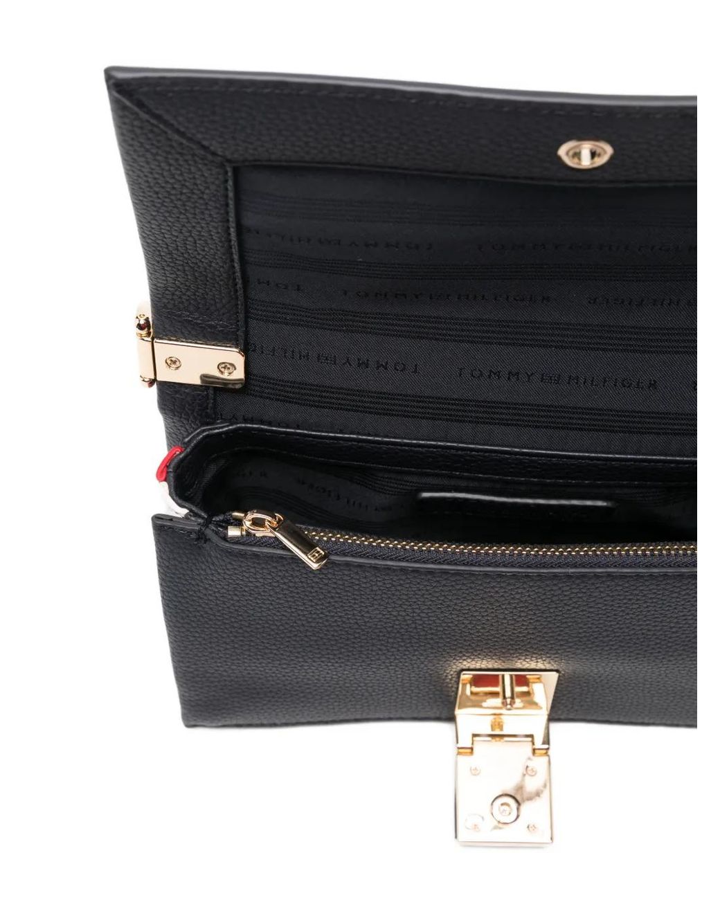 Tommy Hilfiger Black Mini Logo Plaque Cross Body Bag