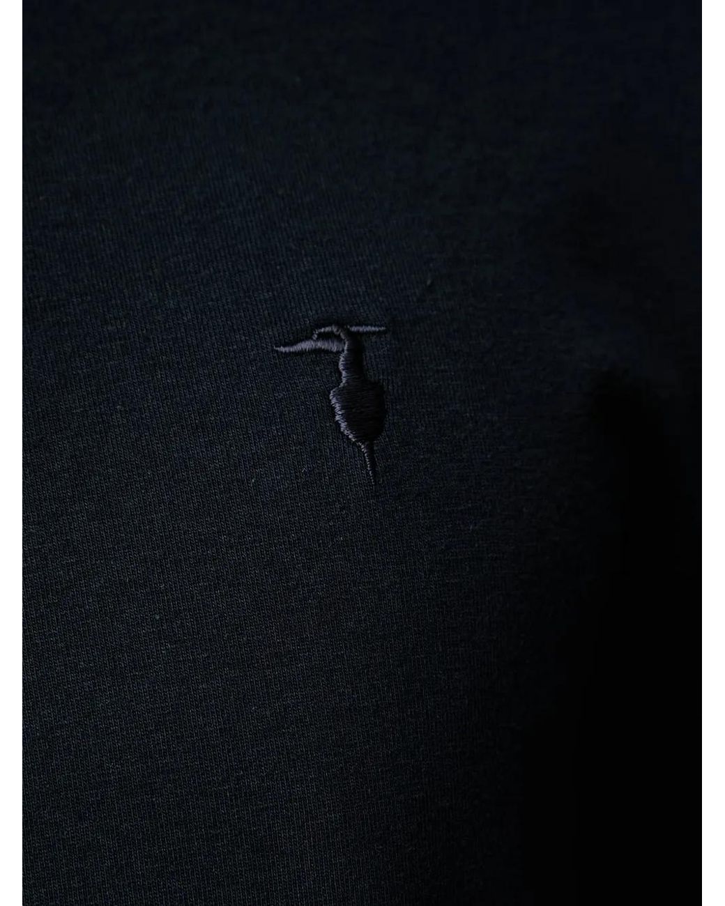 Trussardi Black Embroidered-Logo T-Shirt for men