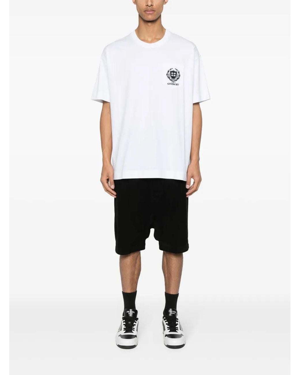 Givenchy White Crest T-Shirt for men