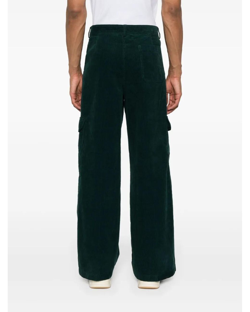 Acne Blue Cargo-Pockets Corduroy Trousers