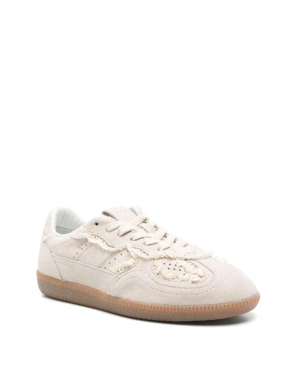 Alohas White Tb.490 Lace-Trim Perforated Sneakers