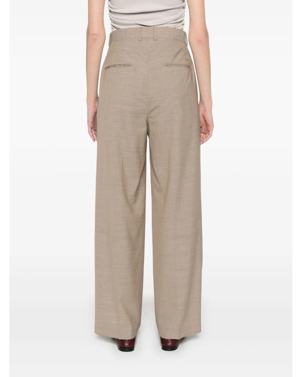 Auralee Natural Tailored Straight Trousers