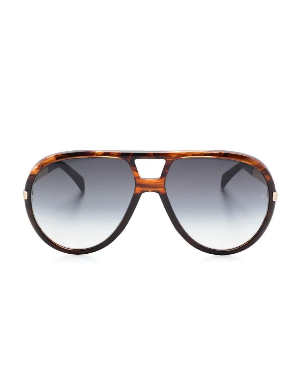 David Beckham Brown Pilot-Frame Sunglasses for men