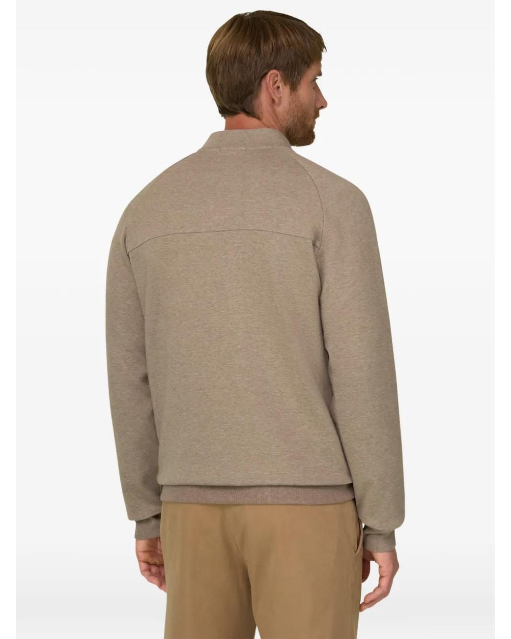 Boggi Natural Full-Zip Sweatshirt for men