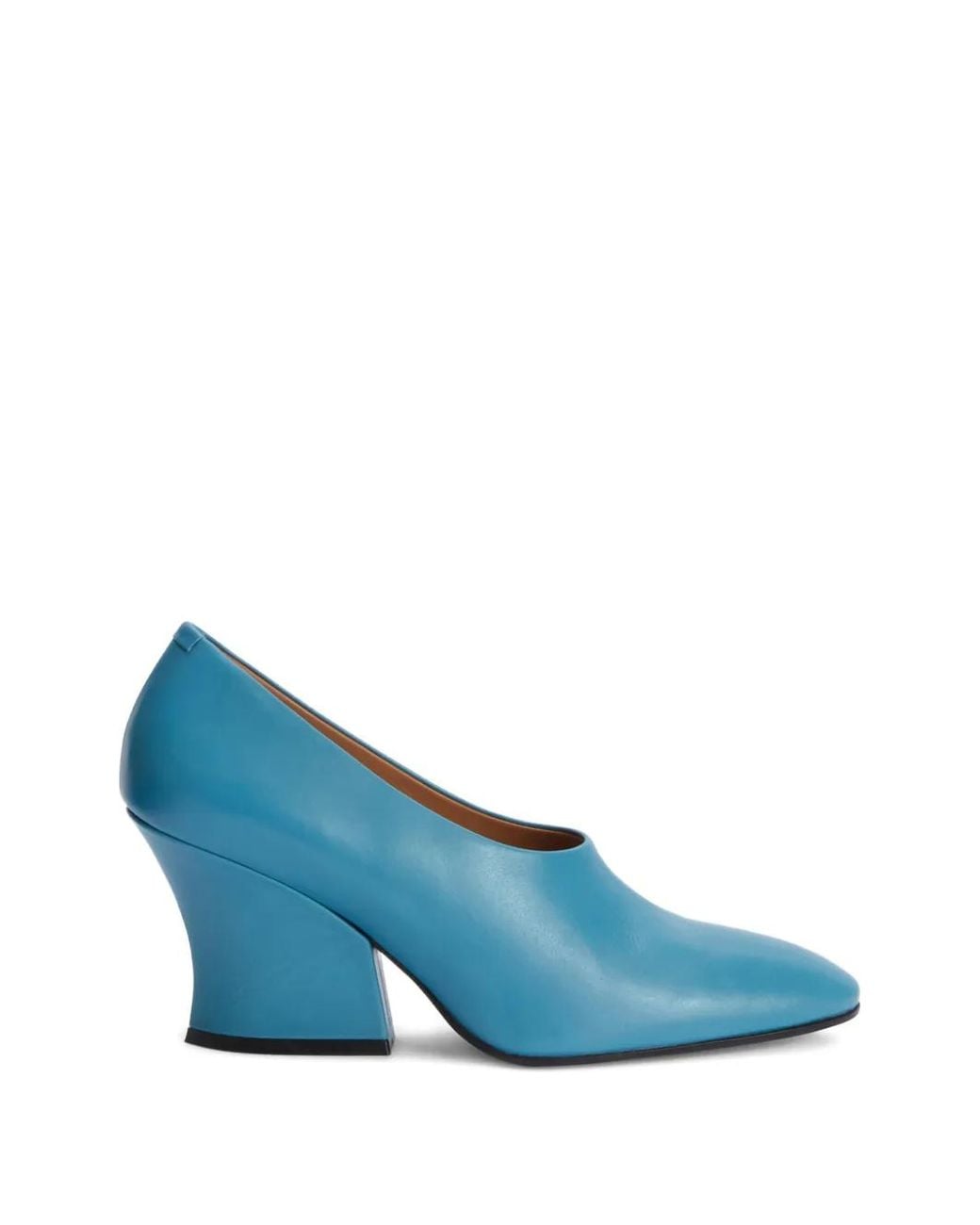 Jil Sander Blue Escarpins En Cuir