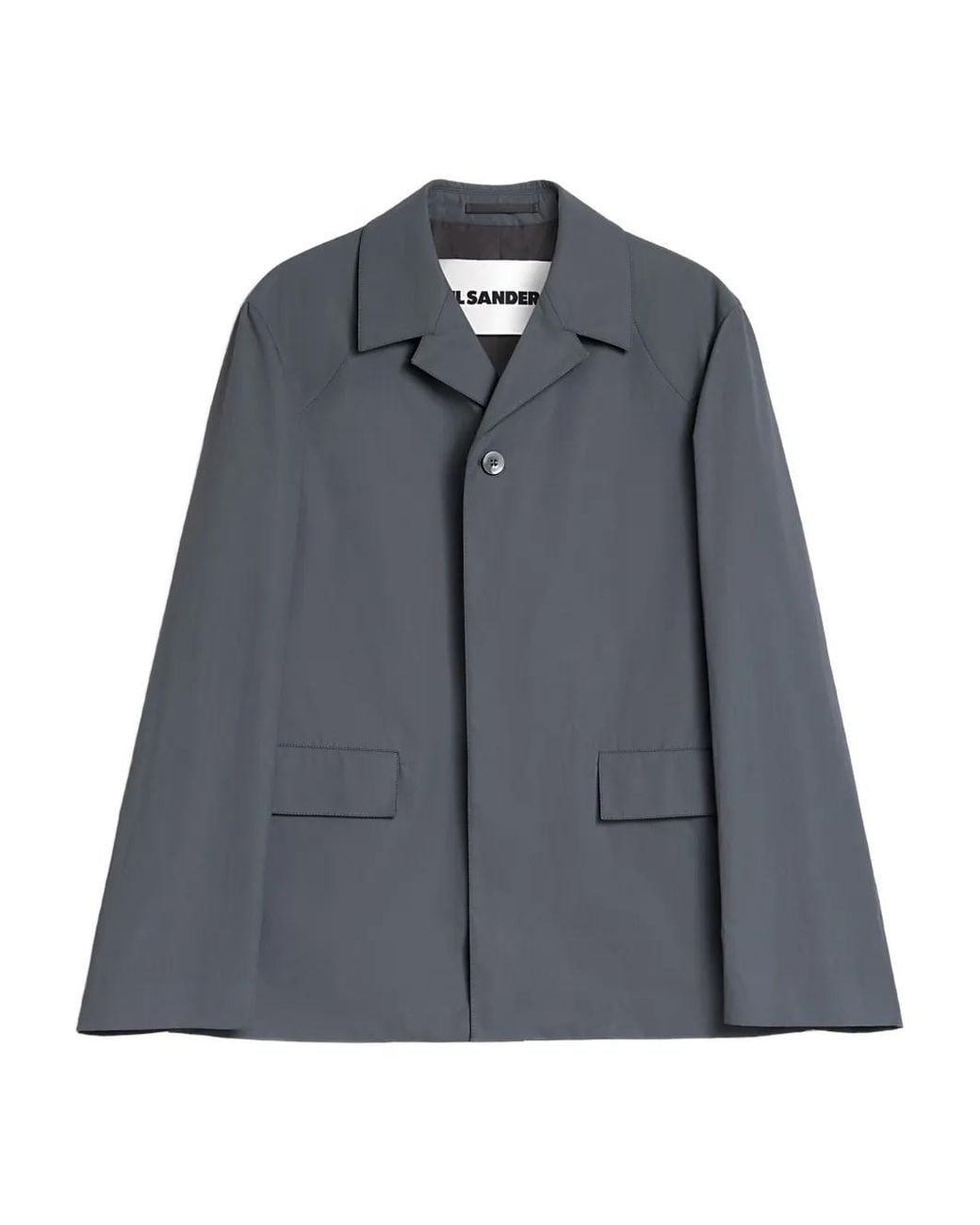 Jil Sander Gray Cotton Malfilé Deconstructed Jacket for men