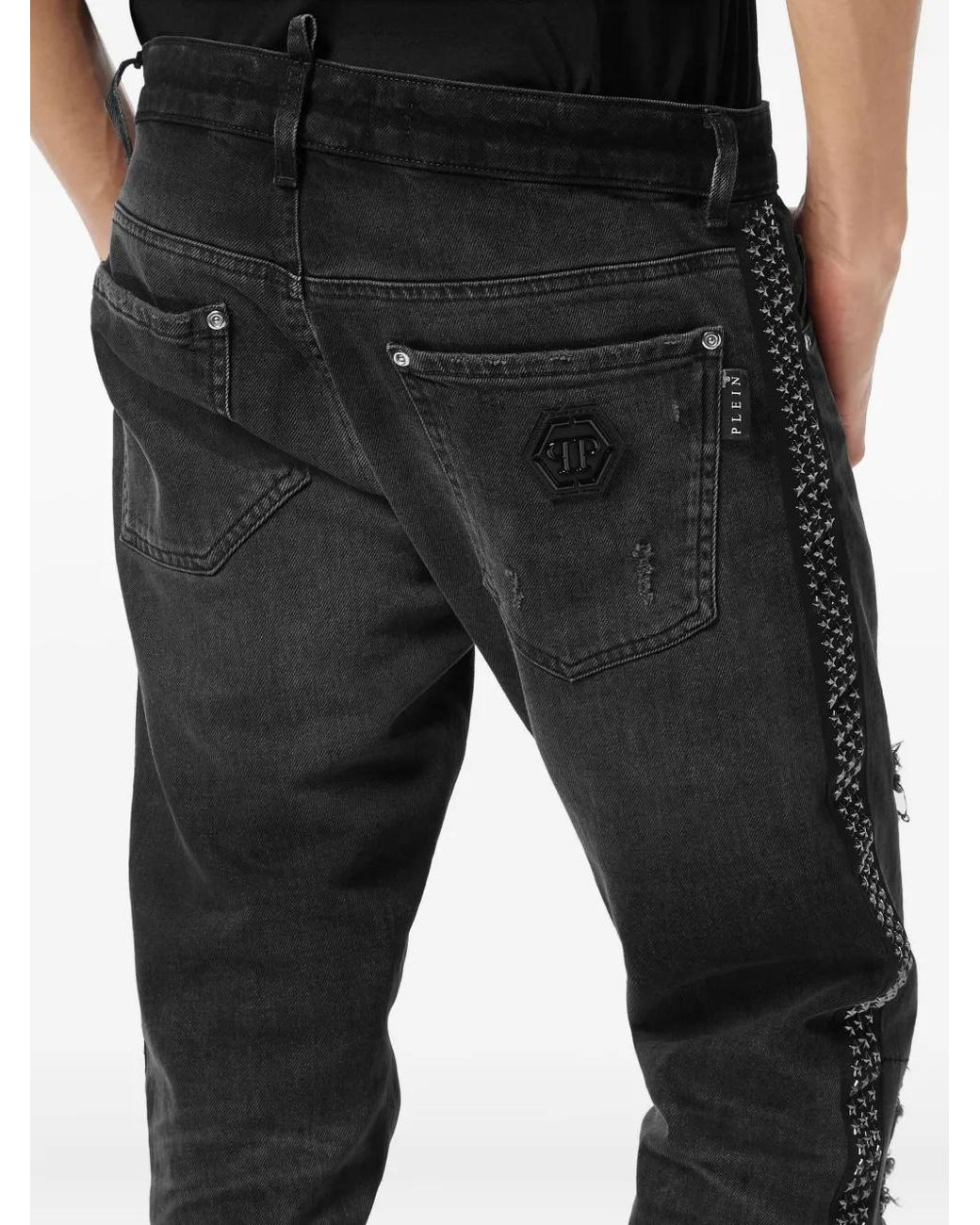 Philipp Plein Gray Straight-Leg Jeans for men