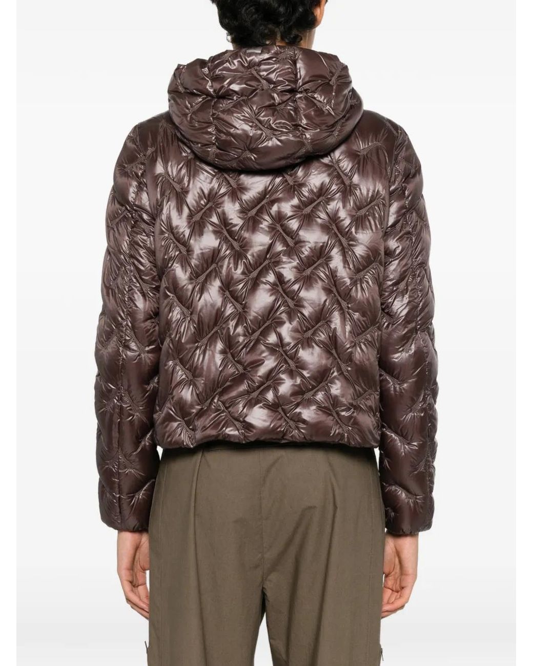 Herno Brown Quilted Short Down Jacket