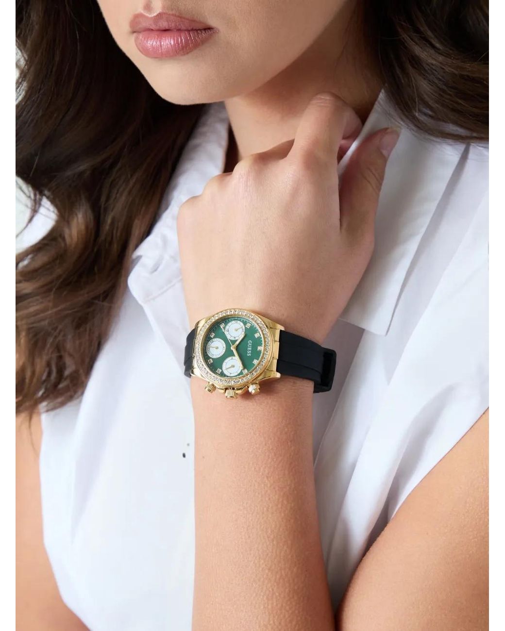 Guess Green Tone Analog Watch