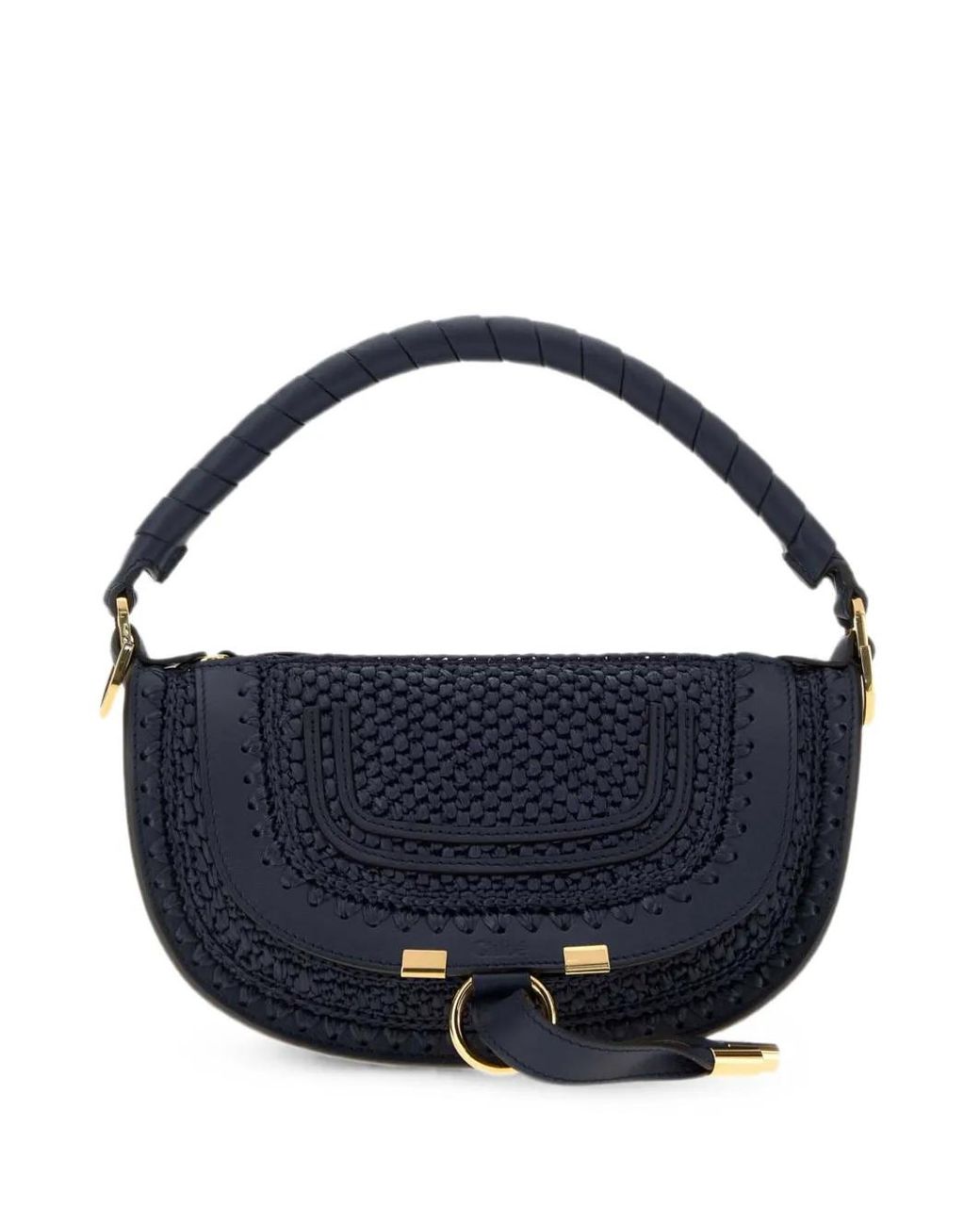 Chloé Blue Mini Marcie Shoulder Bag