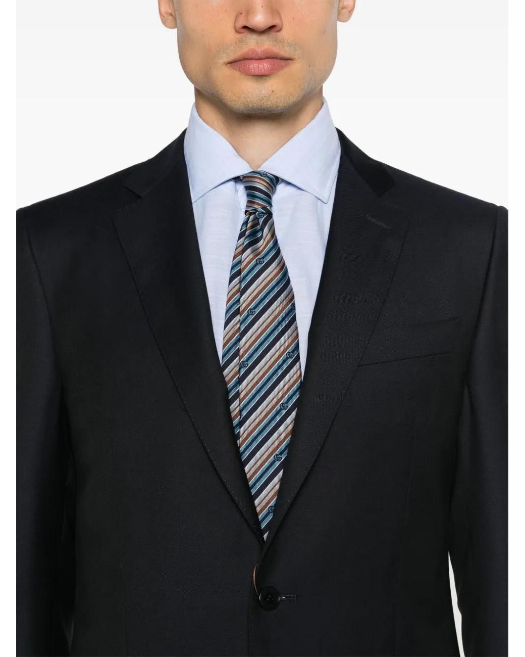 Canali Black Single-Breasted Wool Suit for men