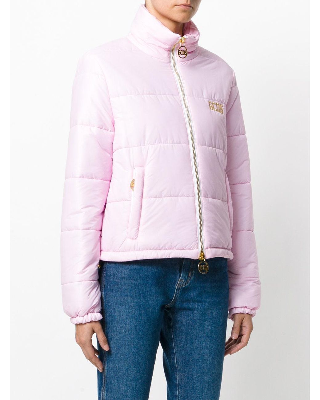 Gcds Monogram Jacquard Bomber Jacket In Pink