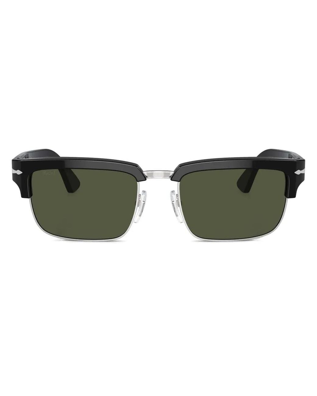 Persol Green Rectangle-Frame Sunglasses