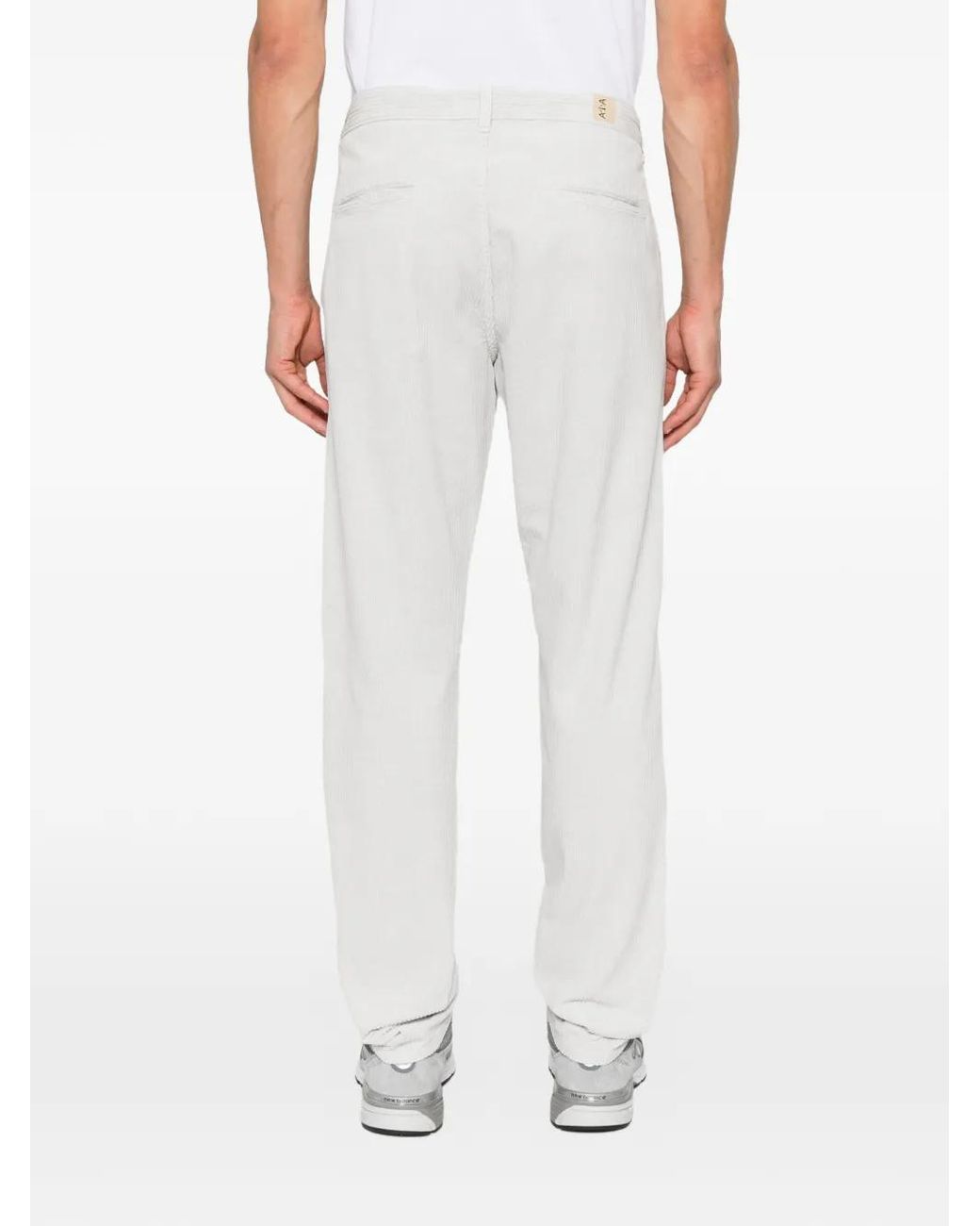 Aspesi White Corduroy Trousers for men