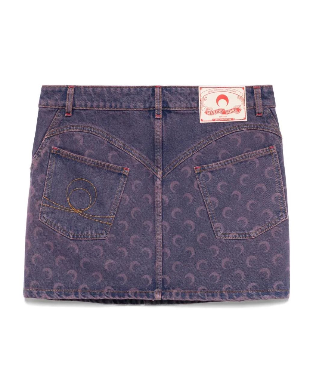 Marine Serre Moon-Print Mini Skirt in Purple | Lyst