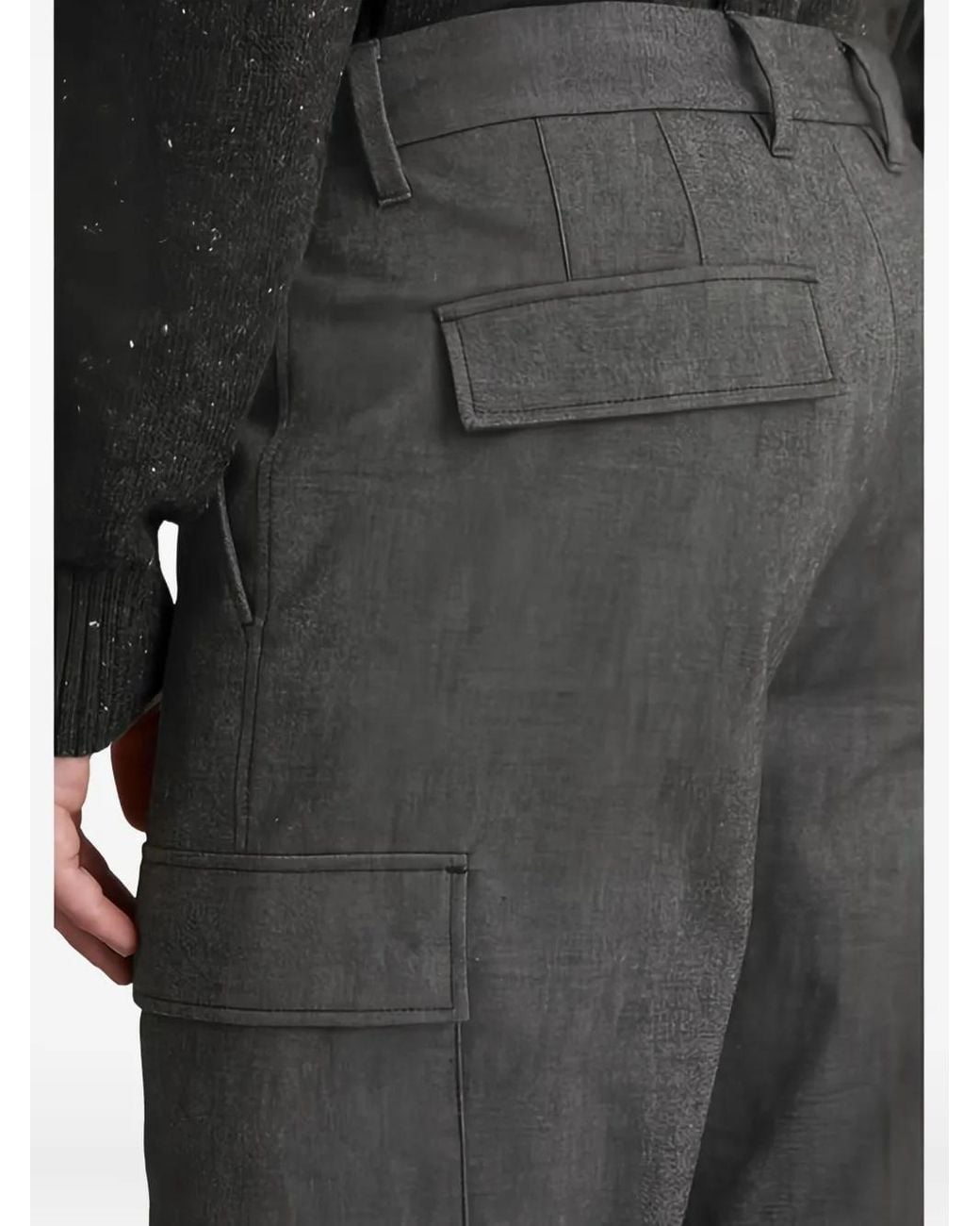 Marc O' Polo Gray Cargo-Pockets Tailored Trousers for men