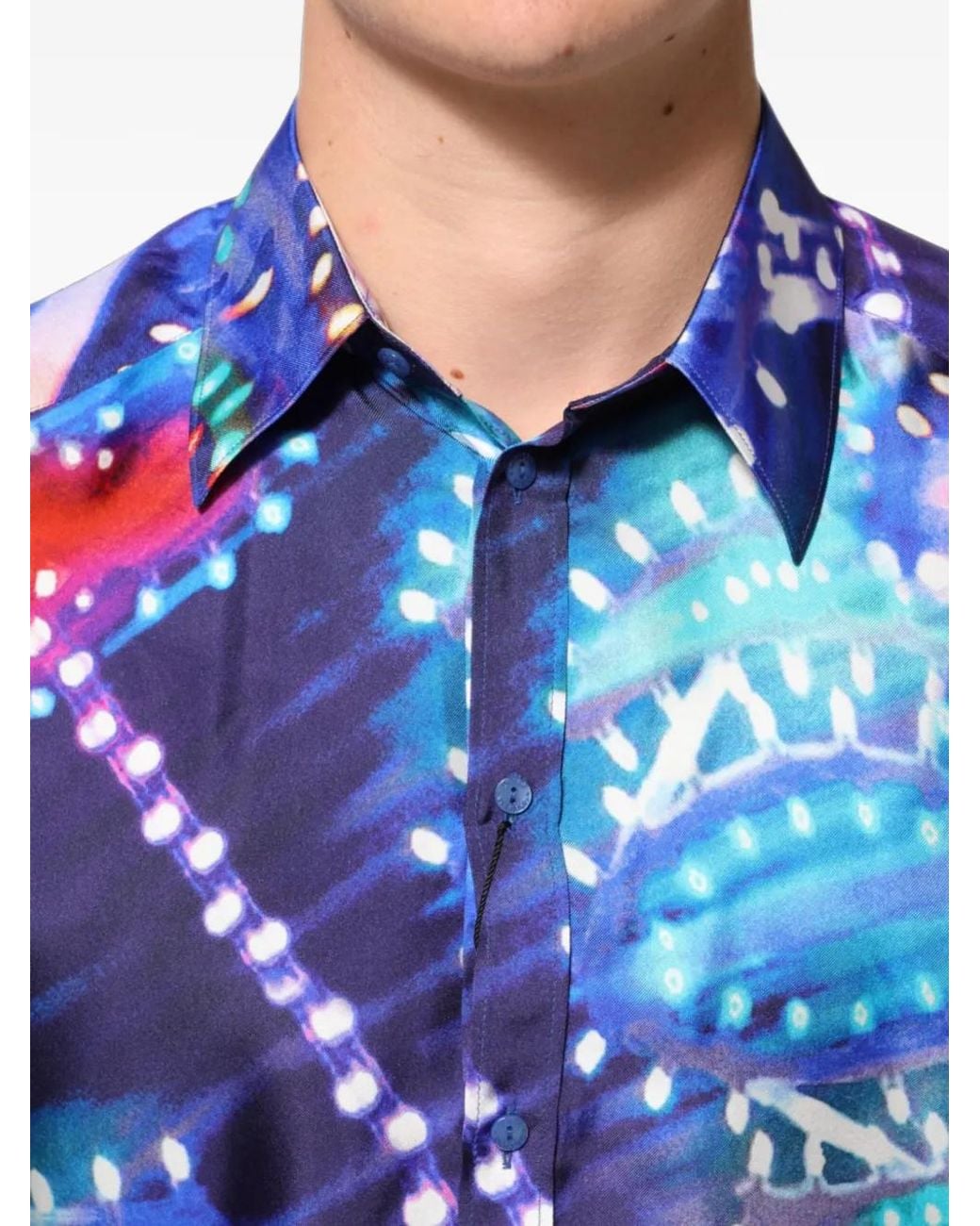 Dolce & Gabbana Blue Chemise Luminarie Martini for men