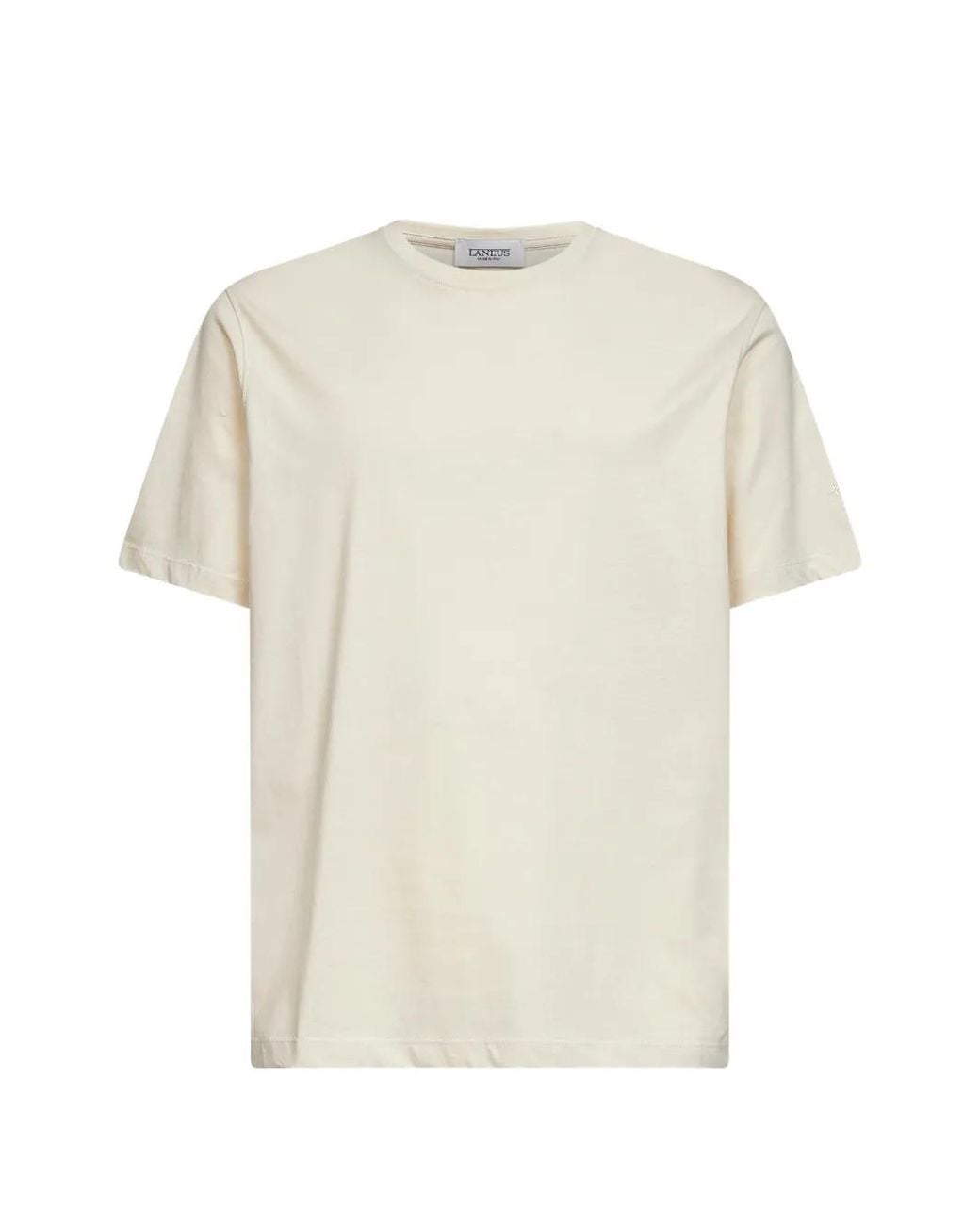 Laneus White Crew-Neck T-Shirt for men