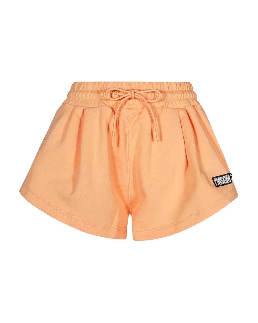 MSGM White Short À Patch Logo