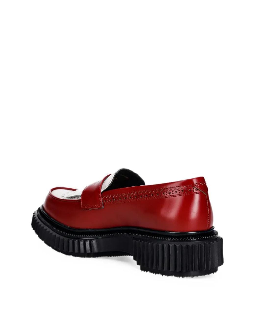 Adieu Red Mocassins En Cuir À Détails Façon Richelieus
