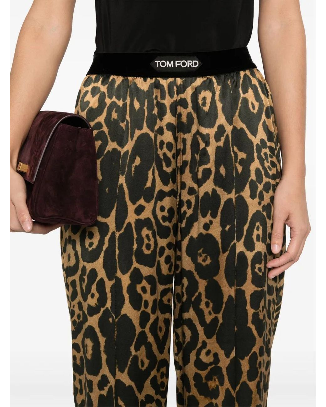 Tom Ford Broek Met Luipaardprint in het Natural