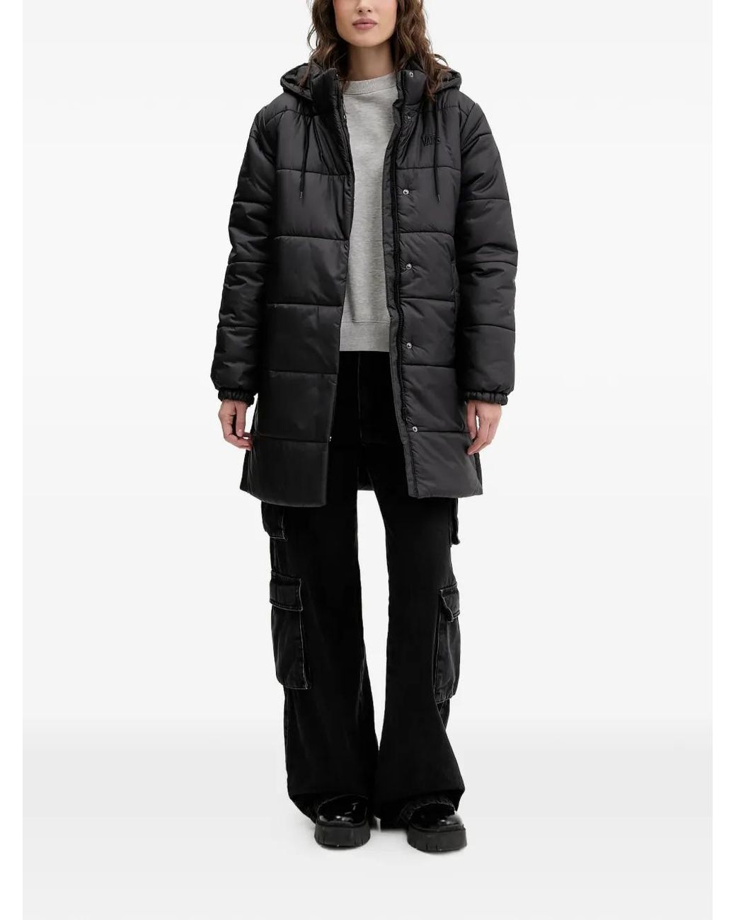 Vans Black Hooded Quilted Puffer Jacket