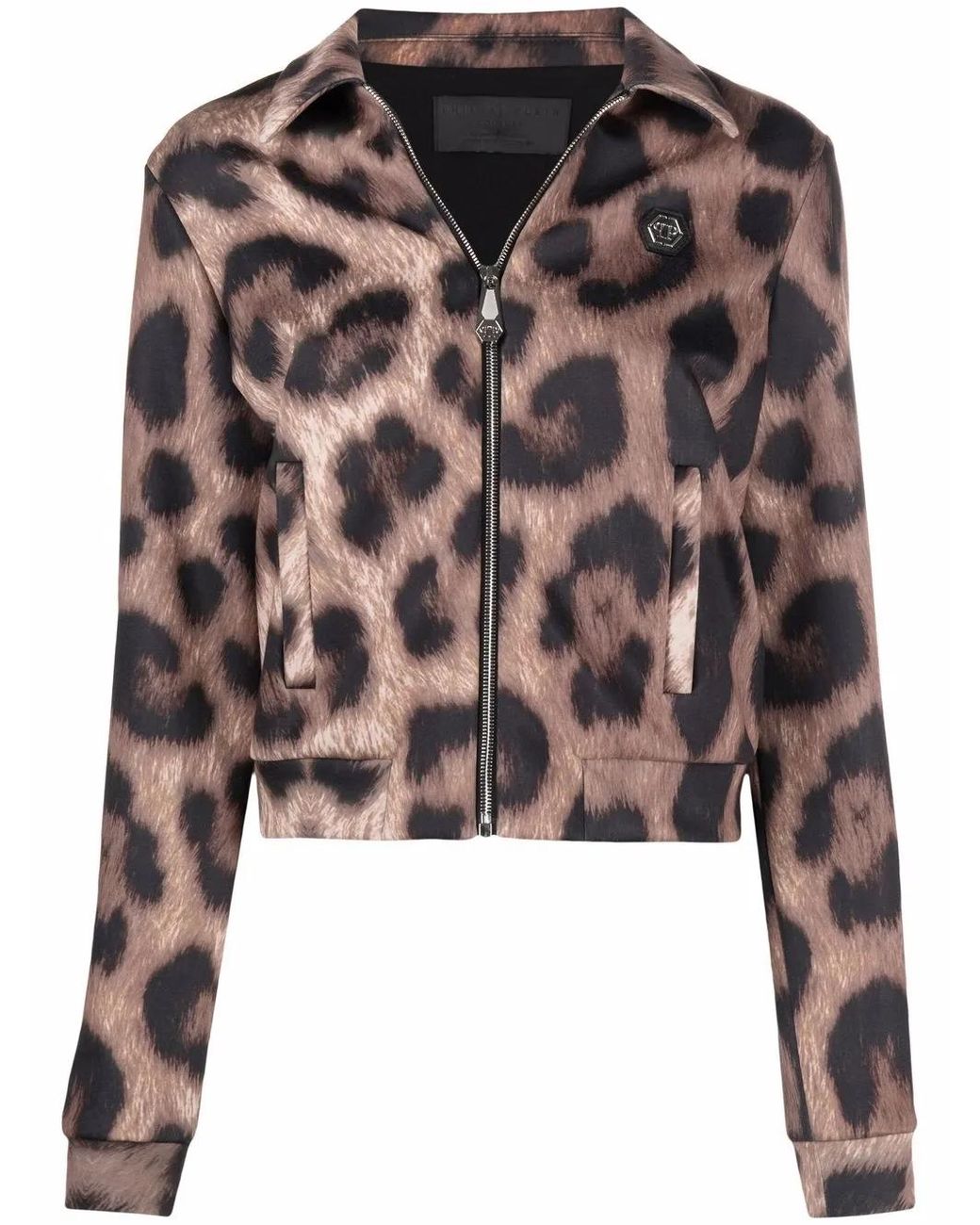 Philipp Plein Brown Leopard-print Jacket