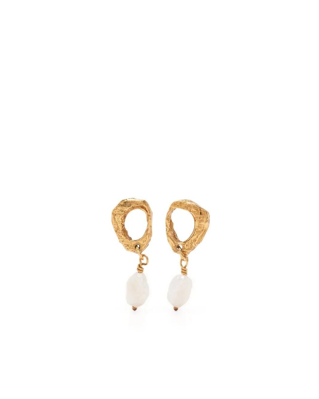 Loveness Lee White Dio Aurum Pearl-Embellished Drop Earrings
