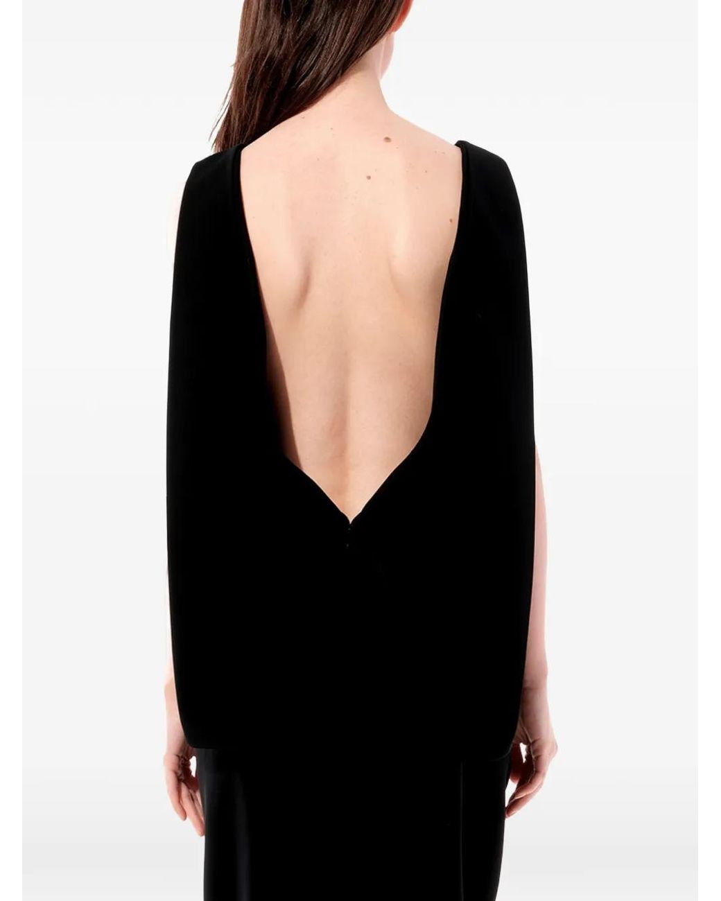 Balenciaga Black Open-Back Draped Dress