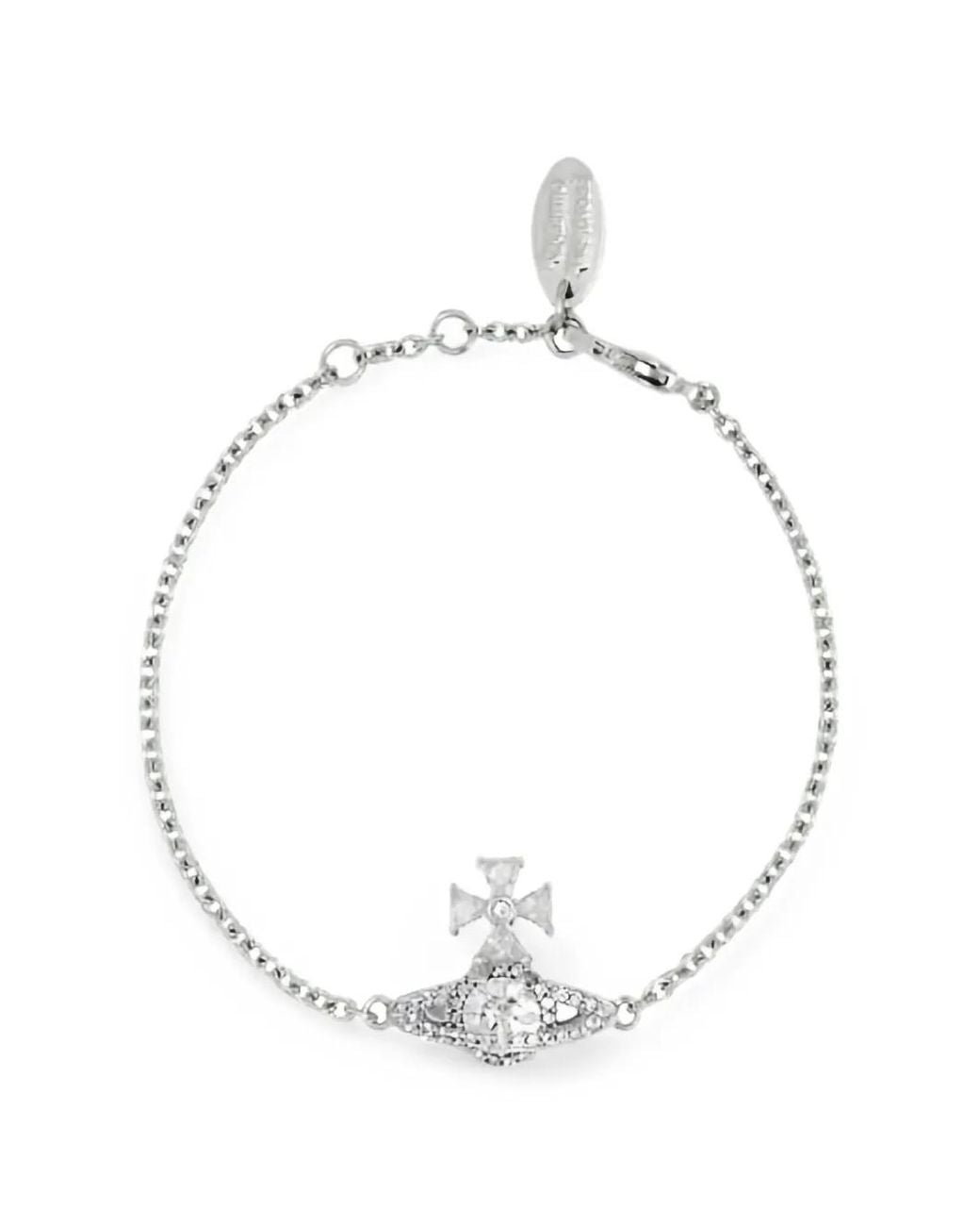 Vivienne Westwood White Mila Orb Bracelet for men